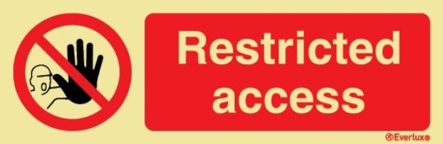 Restricted access sign 